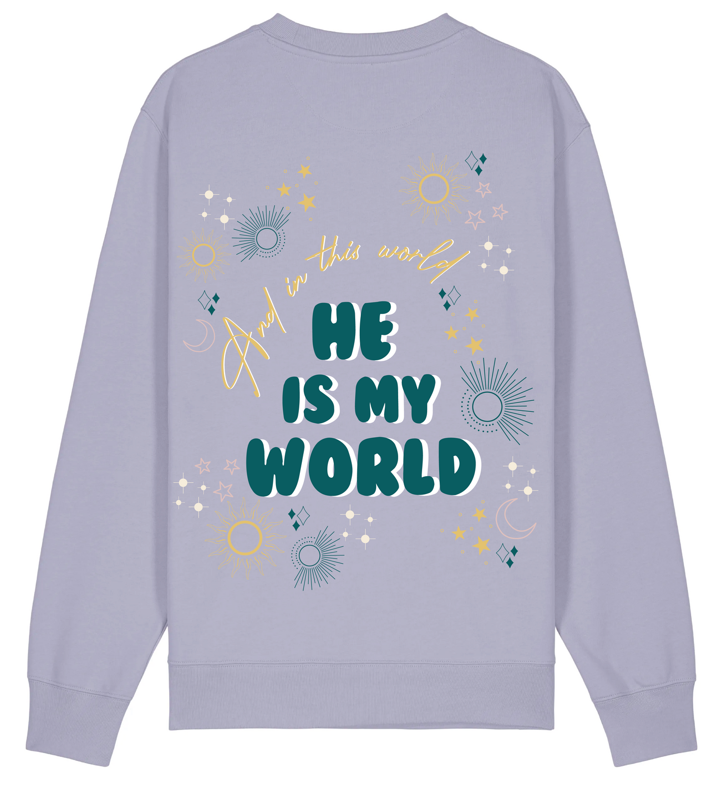 'He Is My World’ - Adults Sweathshirt in Lavender